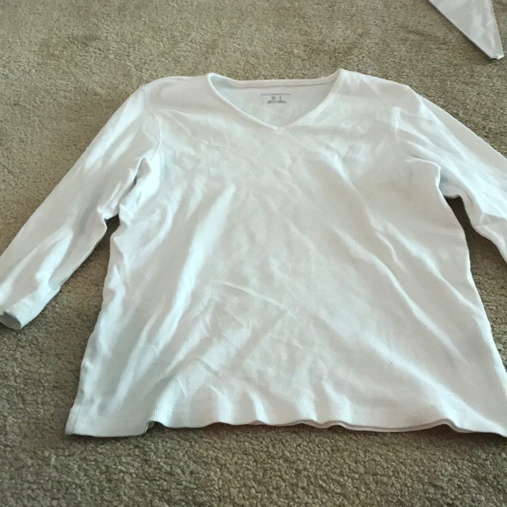 Liz Claiborne White 3/4 Length Sleeves